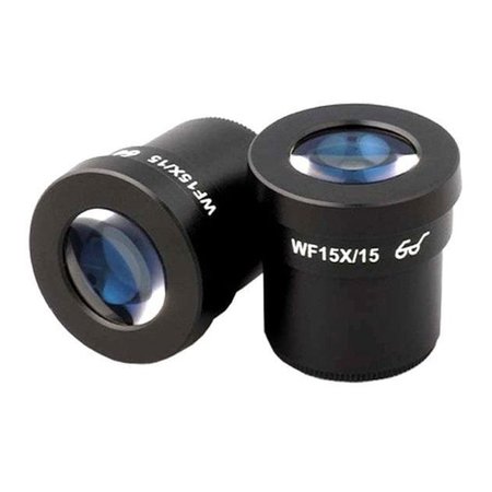 AMSCOPE Pair of Super Widefield 15X Microscope Eyepieces (30mm) EP15X30